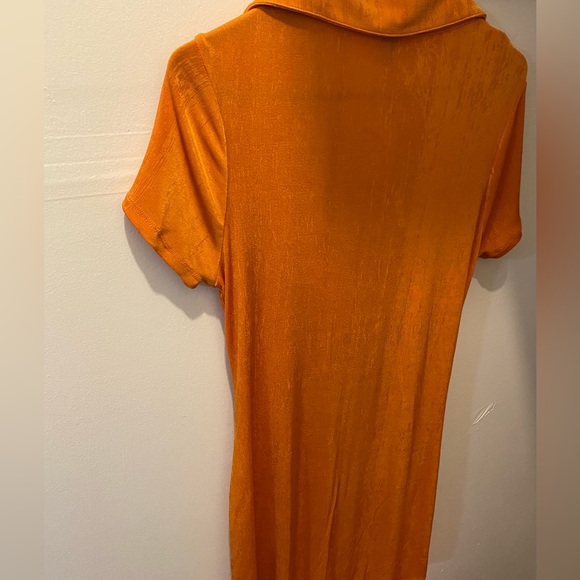 NWT orange button down dress L - Picture 3 of 3
